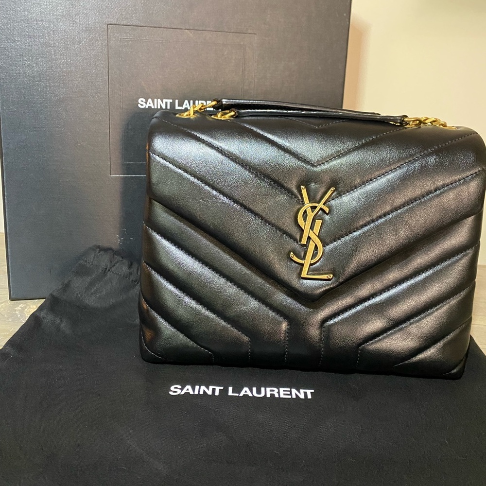 YSL small loulou bag - black with gold hardware